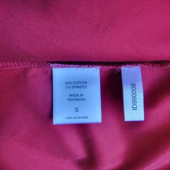 NWT Express Off the Shoulder top burgandy dark red bell sleeves S - Picture 5 of 8